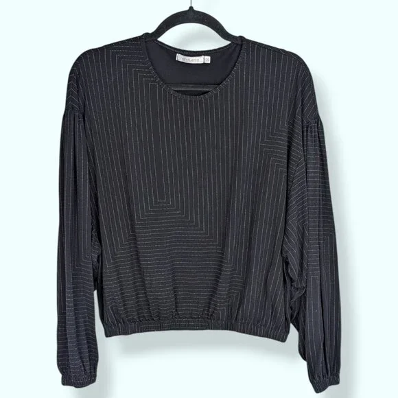 Endless Long Sleeve Line Pattern Top - Picture 4 of 7